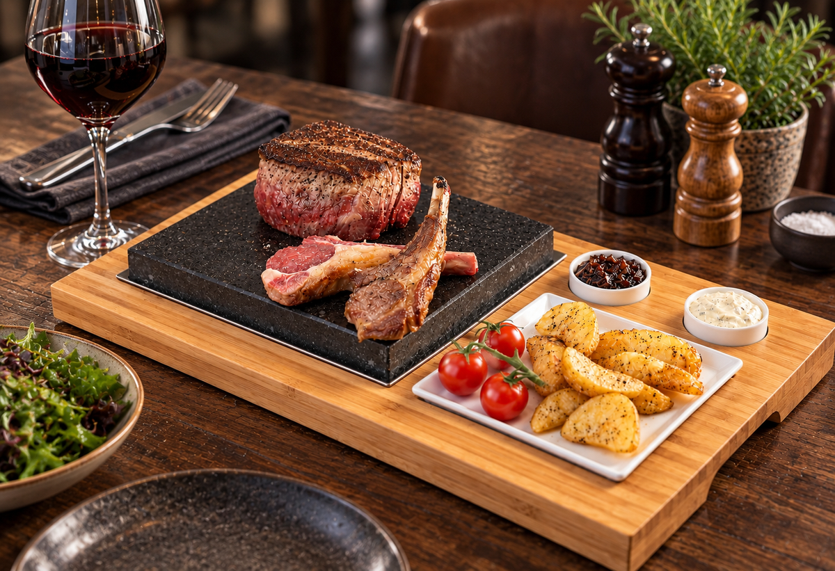 The Steak Plate & Sauces Set