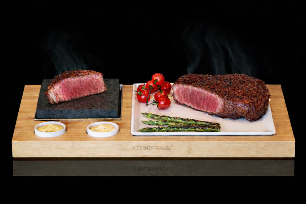 The SteakStones Steak Finishing Set