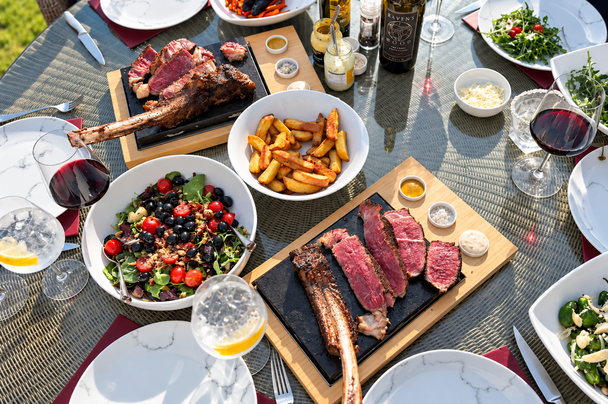 The Steak Sharer  & Sauces Set