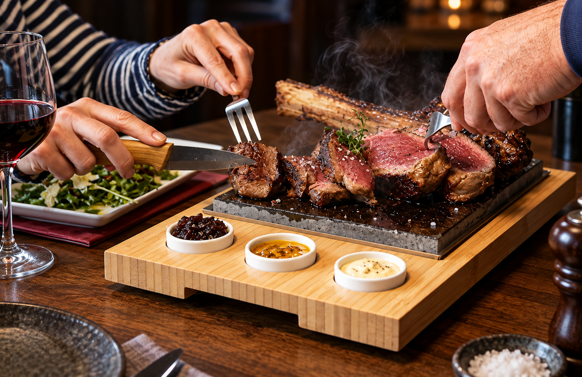 The Steak Sharer  & Sauces Set